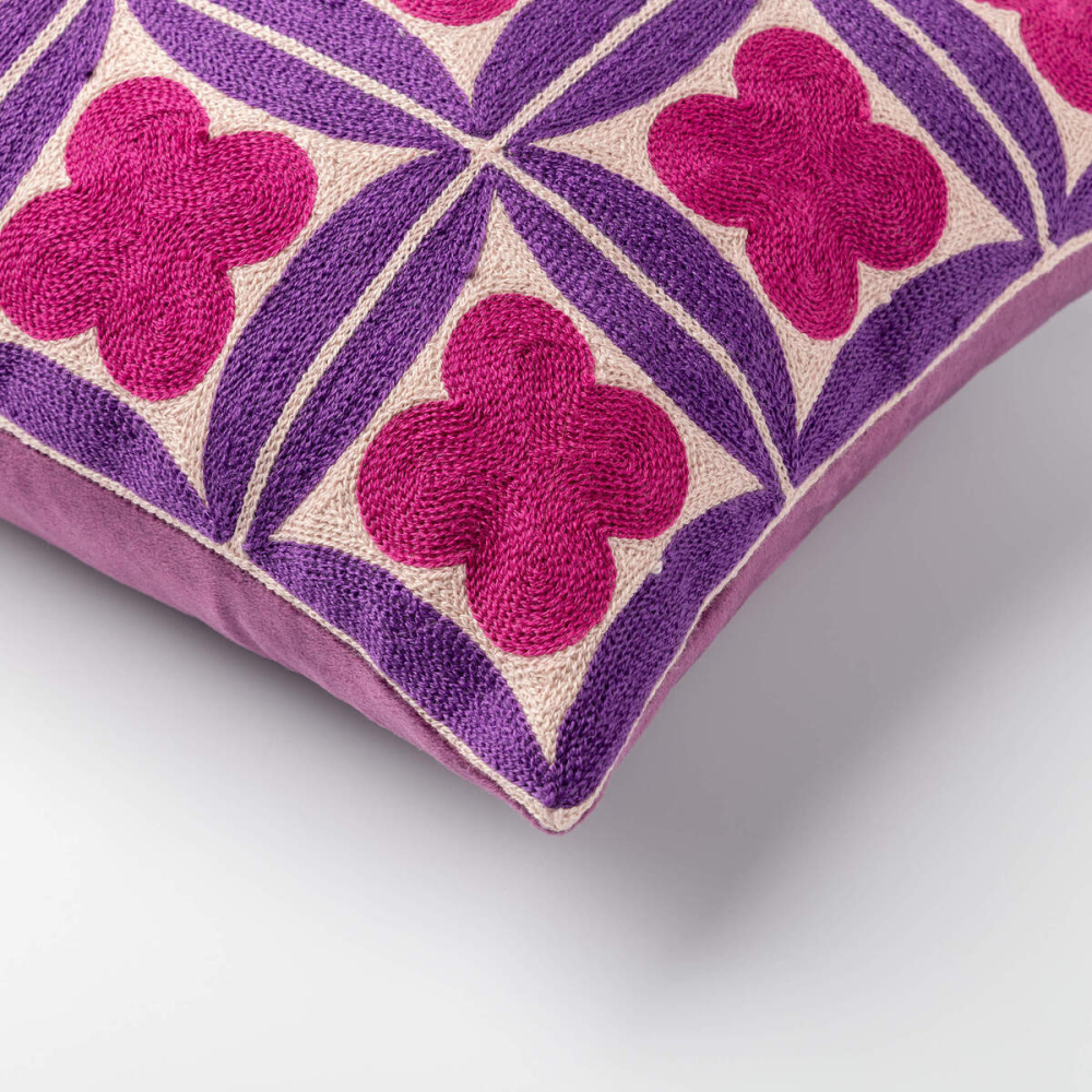 Dutch Decor Kissenhülle 'Clover' 30 x 50 cm Deep Lavender - Lila